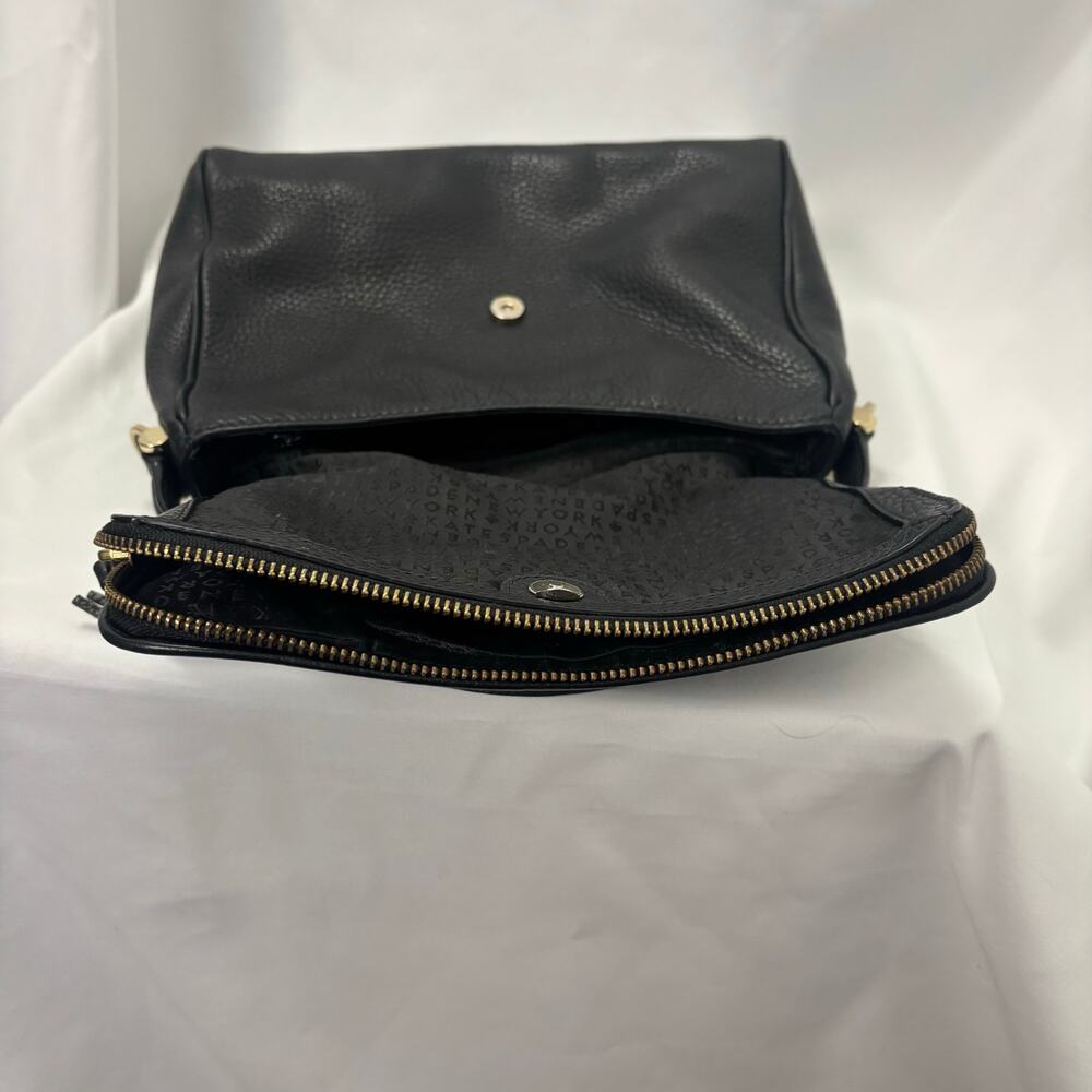 Kate Spade Chester Street Miri Satchel Bag Black Pebbled Leather Shoulder Purse - Picture 10 of 14